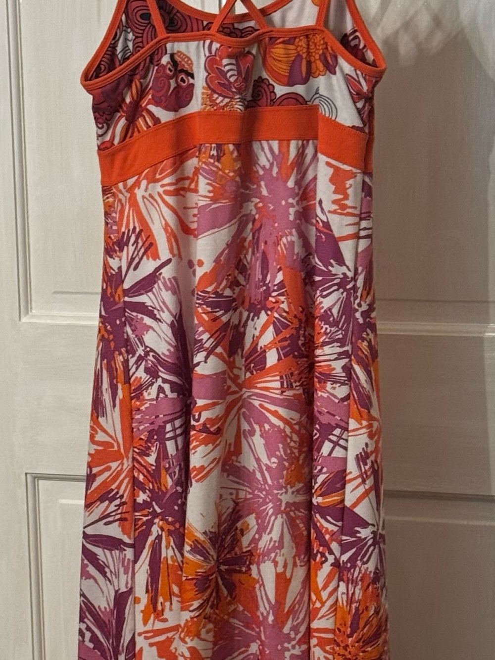 Prana Orange and Pink Floral Tank Dress - Picture 2 of 3